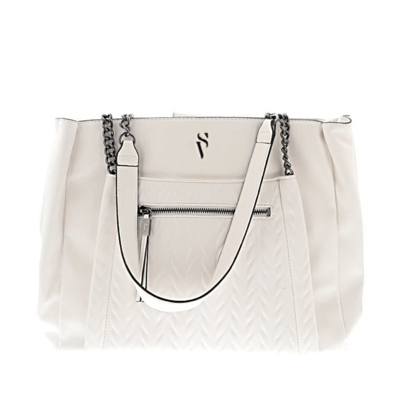 Simply Vera Vera Wang Handbags - Vera Wang White Leather Shoulder Bag